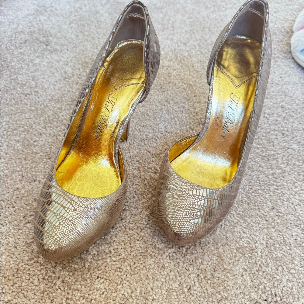 Ted Baker Metallic Brown Heels